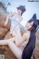 Coser @ 抖 娘 - 利 世: 獒 犬 海边 泳装 (41 photos)